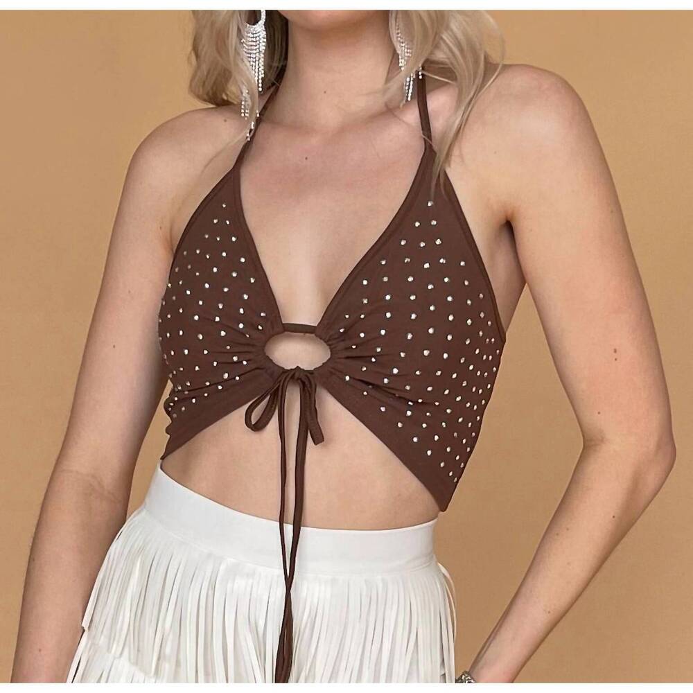 NEW TOP CHIC midland top in brown